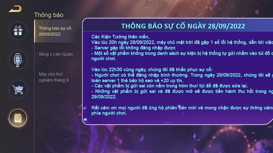 Liên Quân tiếp tục lỗi, tặng hàng loạt skin S+ miễn phí | ONE Esports  Vietnam