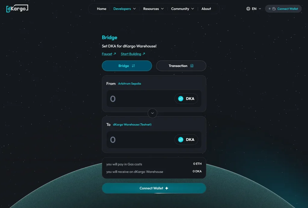 Hướng dẫn chi tiết tham gia testnet dự án dKargo 2 bridge DKA gamen.vn