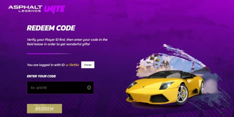 Mã quà tặng Asphalt Legends Unite tháng 6-2025: Tăng tốc với phần thưởng miễn phí 1 asphalt legends unite code redemption page jpg 820 gamen.vn