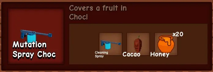 Cách lấy và sử dụng hiệu quả Choc Mutation Spray trong Grow a Garden 1 gamen.vn choc mutation spray crafting recipe in grow a garden